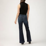 Kait 32" Inseam Mid Rise Flare Jeans Opera Blue