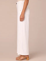 Ab Solution Skyrise Tulip Hem Wide Leg Pants Optic White