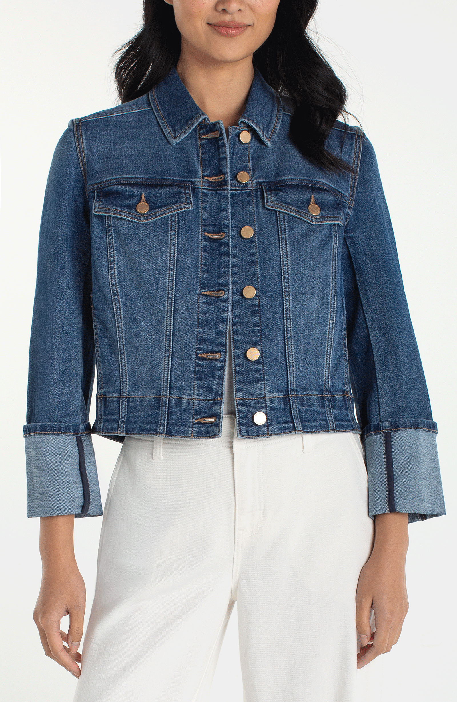 High Cuff Denim trucket Jacket West Ways