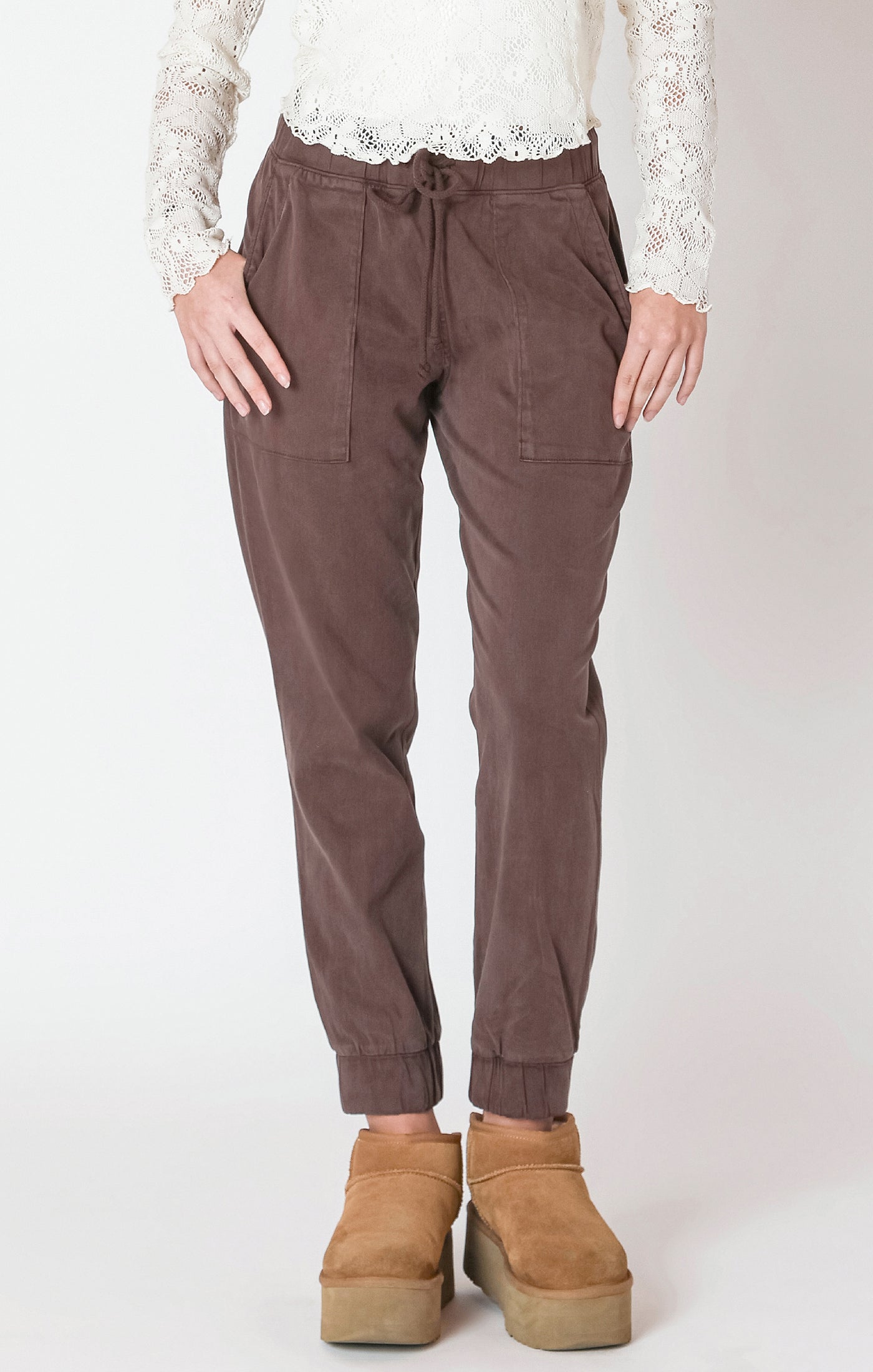 Soft Touch Jogger Pants Chestnut