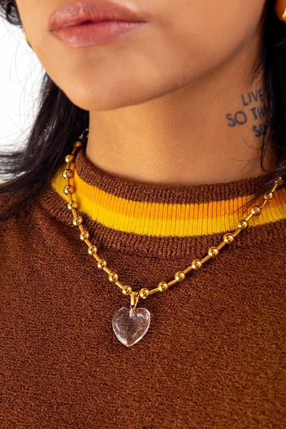 Die Heart Necklace - 18k Gold Plated