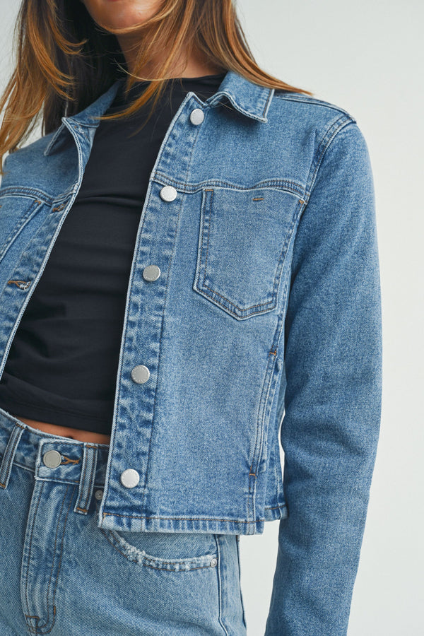 Stretch New Classic Denim Jacket Medium