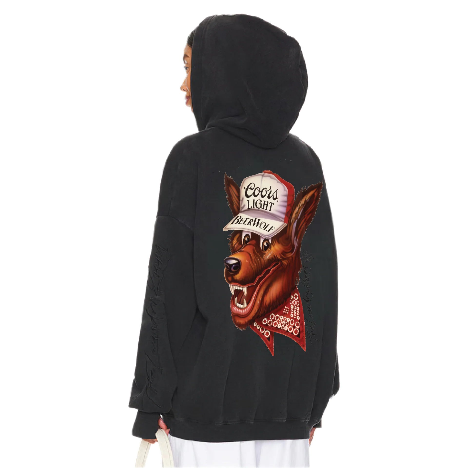 Beer Wolf Patch Hideout Hoodie Black Snow