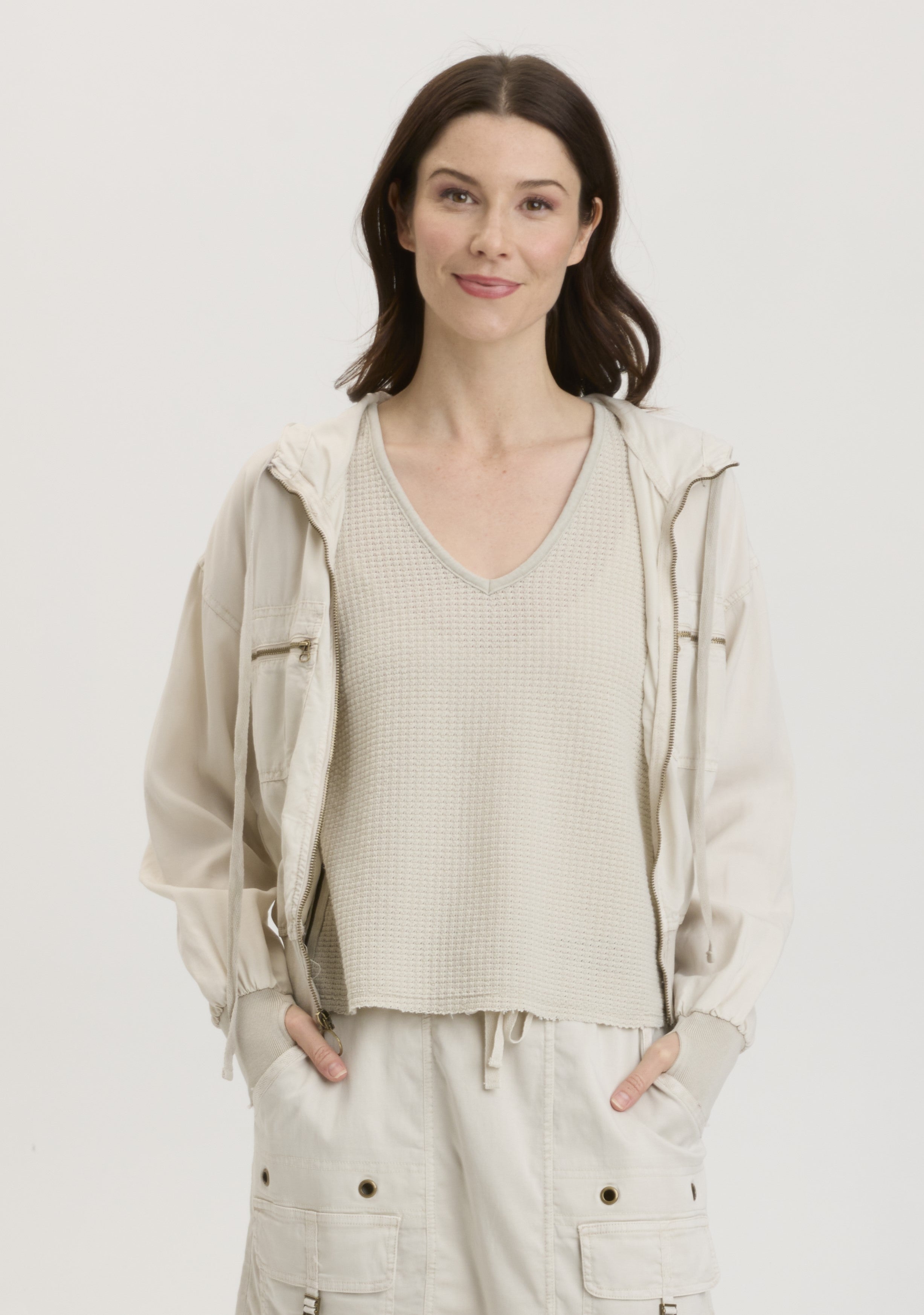 Karney Distressed Bomber Jacket Klondike Pigment