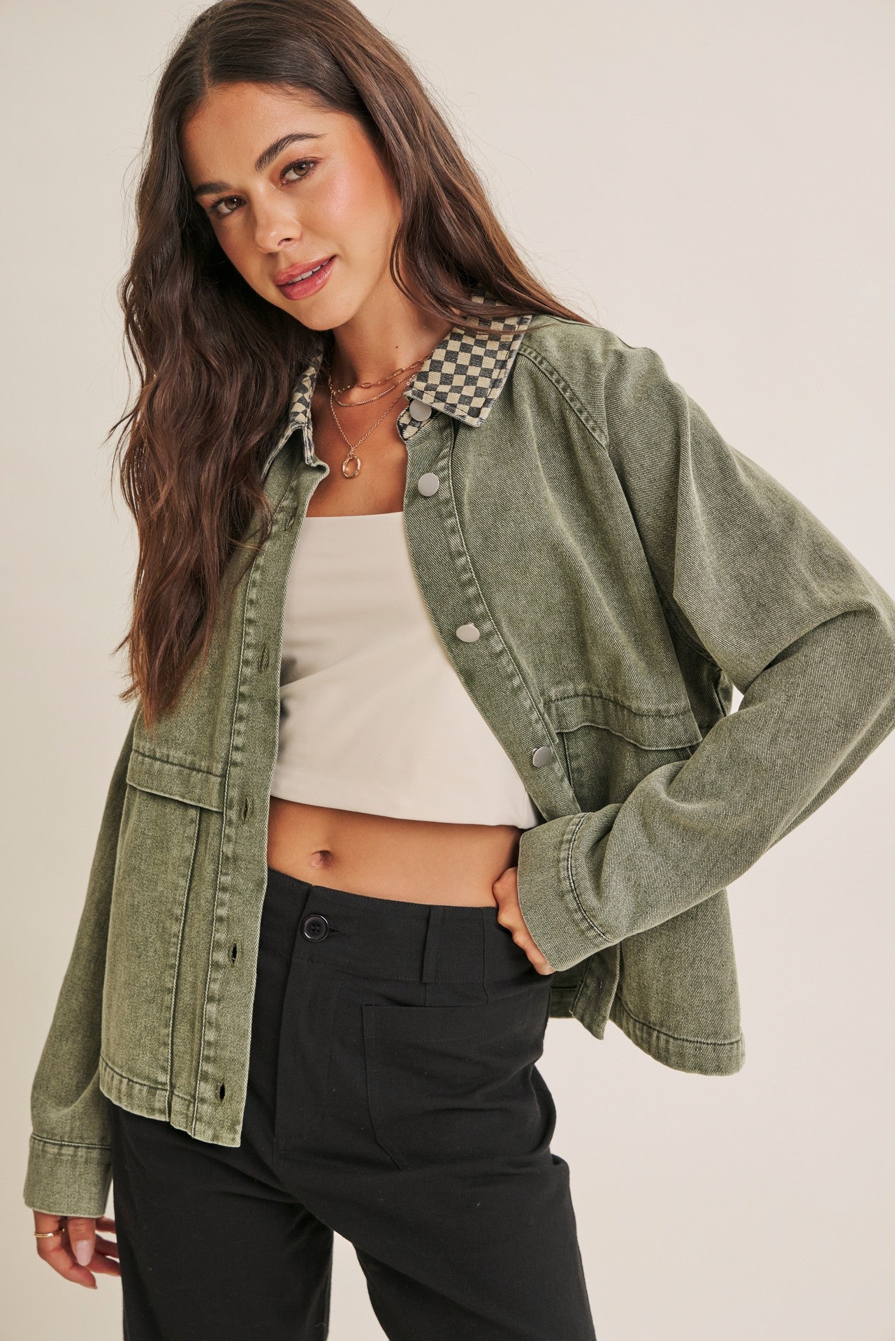 Heritage Field Mineral Washed Cotton Twill Jacket Washed Olive