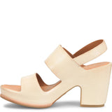 San Carlos Heeled Sandals Cream Lino