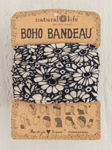 Full Boho Bandeau Black White Daisies