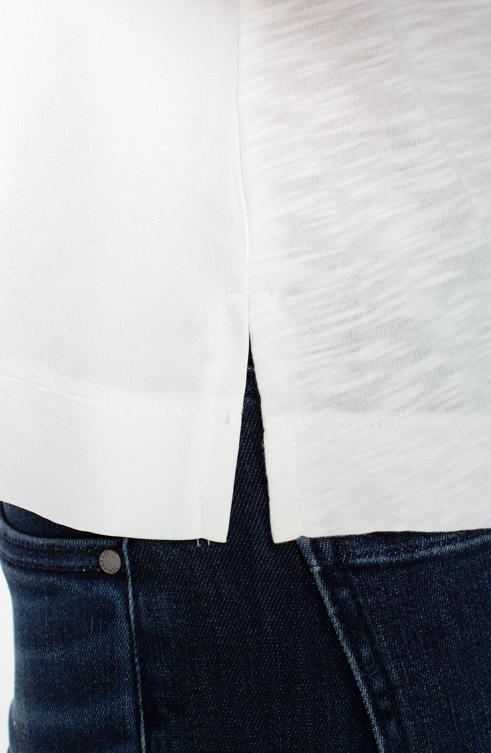 Woven Knit Contrast Tank Whipped Cream