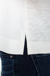 Woven Knit Contrast Tank Whipped Cream