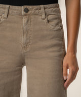 Meg High Rise Wide Leg Pants Milk Tea