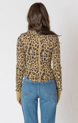 Printed Thermal Long Sleeve Shirt Tonal Cheetah