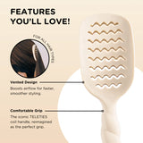 Teleties Hair Brush Tan Vented