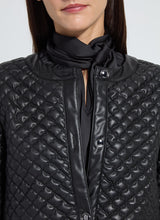 Aurelle Quilted Vegan Leather Jacket Black