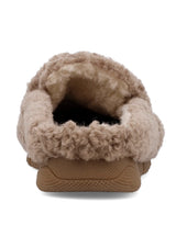 Cocoa Shearling Slide On Camel