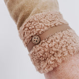 Teddy Fur Cuff Gloves Tan