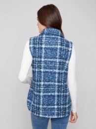 Plaid Boucle Vest Moonlight