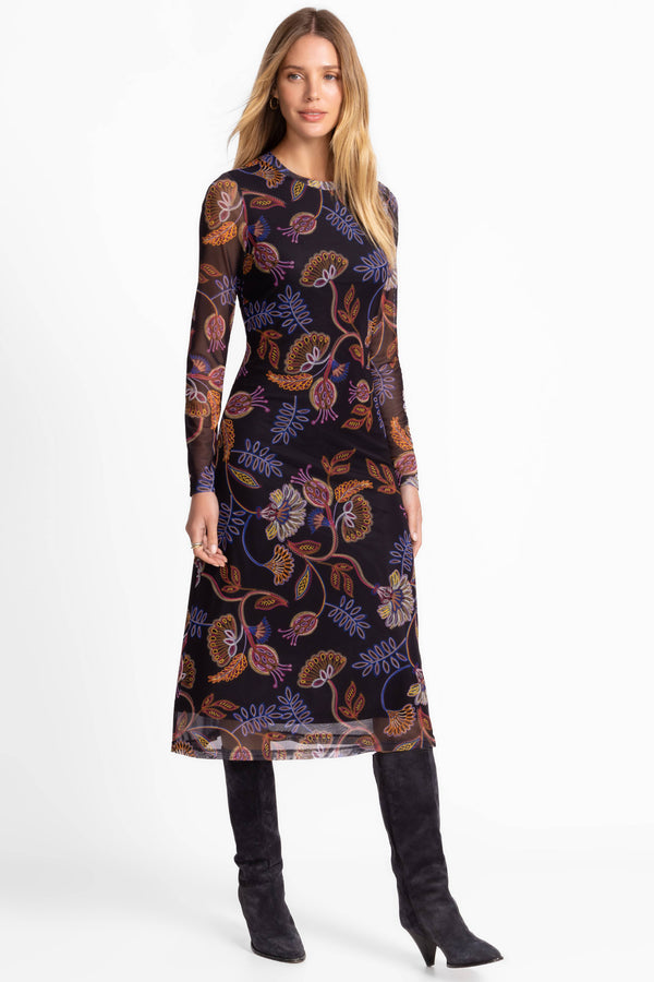 Shelly Asymmetric Mesh Dress Ginnie