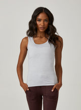 Core Scoop Neck Tank Heather Light Grey