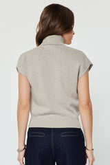 Wool Soft Knit Sweater Top Fog
