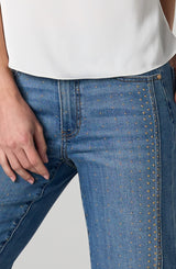 Kennedy Vertical Studding Straight Jeans Sunflare