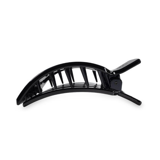 Teleties Medium Flat Square Hair Clip Jet Black