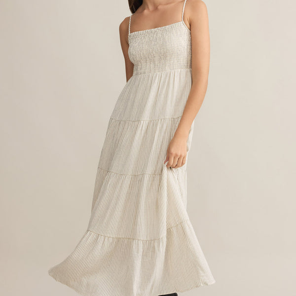 balos striped maxi dress Balos Striped Maxi Dress Natural Broadway in Stanley