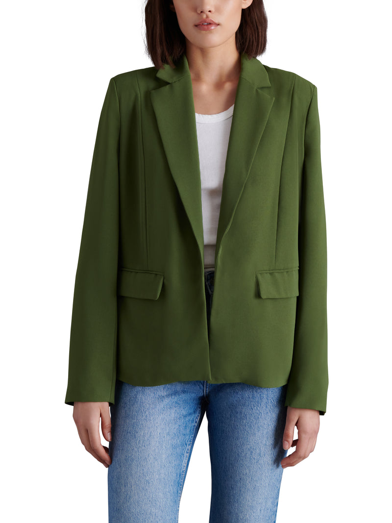 Payton Crepe Boyfriend Blazer Light Olive