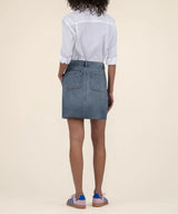 Bristol Pork Chop Pocket Skirt Medium Wash