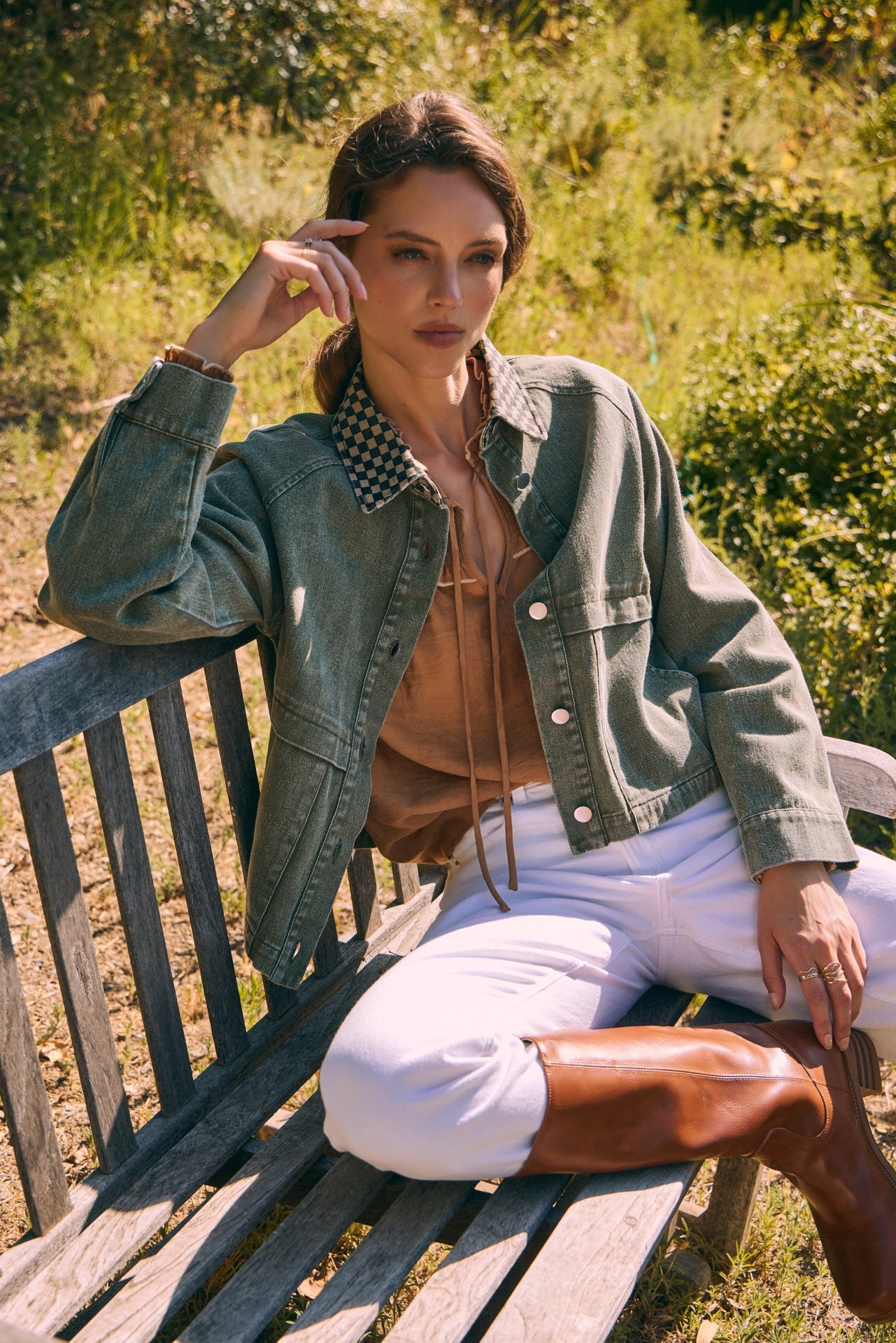 Heritage Field Mineral Washed Cotton Twill Jacket Washed Olive