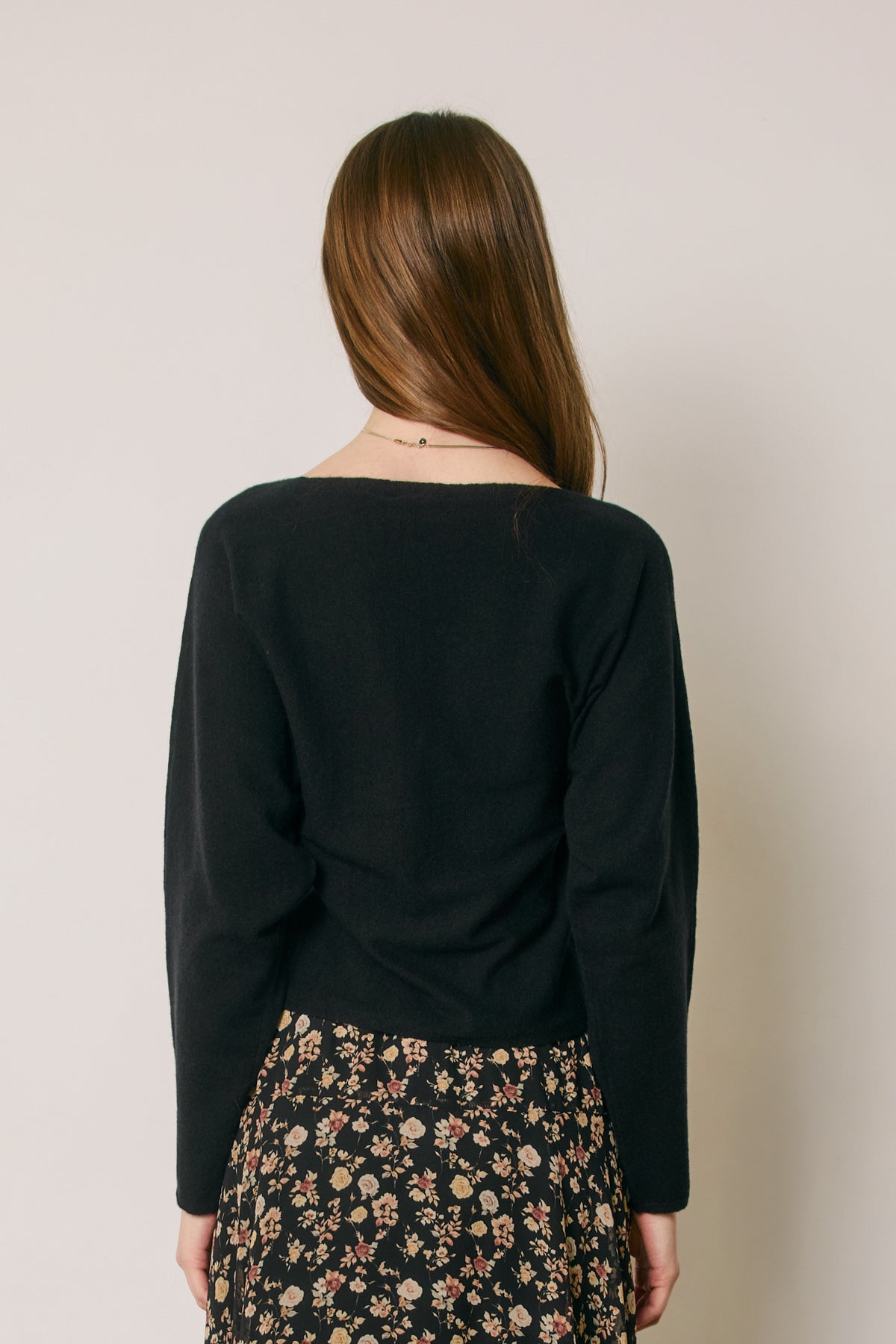 Batwing Sleeve Sweater Black