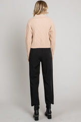 Cozy Cable Knit Cardi Warm Sand