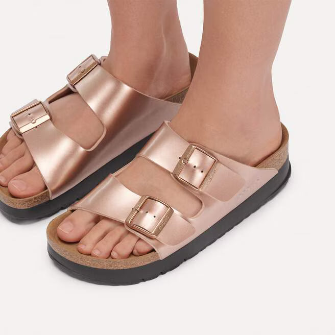 Arizona Flex Platform Birko-Flor Sandals Electric Metallic Copper