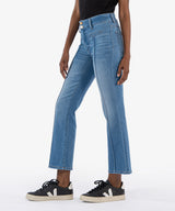 Kelsey Welt Pocket Front Seam High Rise Ankle Flare Quality