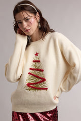 Tinsel Christmas Tree Sweater Butter