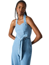 Artie Tie Waist Jumpsuit Bijou Blue