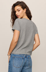 Junie Slub Tee Shirt Classic Heather Grey
