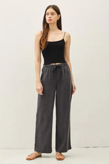 Tencel Wide Leg Pants Charcoal