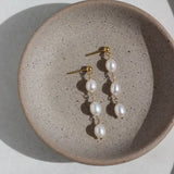 Trillium Pearl Drop Earrings