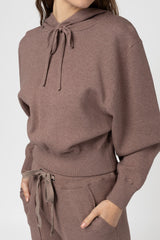 Stevie Hooded Sweateer Brown