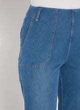 Athena Wide Leg Crop Pants Gradient Midwash