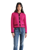 Fantino Button Front Sweater Cardi Fuchsia