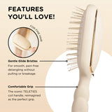 Teleties Hair Brush Tan Detangler - Fine Hair