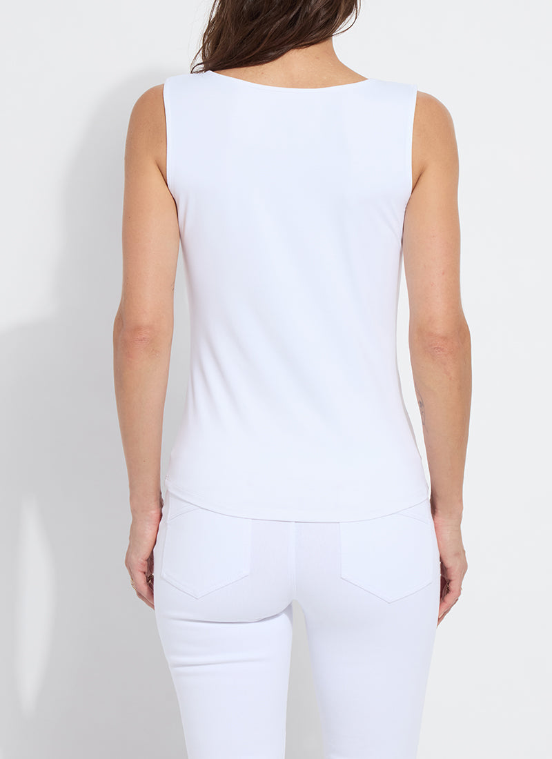Evie Scoop Neck Tank White
