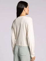 Della Drop Shoulder Cardi Ivory
