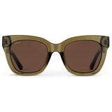 Stormi Sunglasses Khaki Crystal Green | Brown