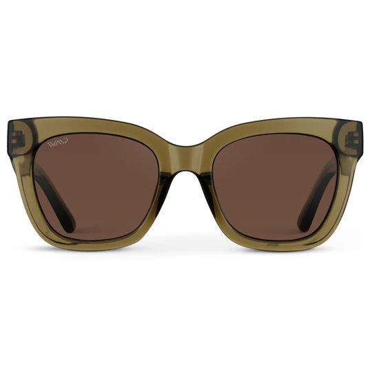 Stormi Sunglasses Khaki Crystal Green | Brown