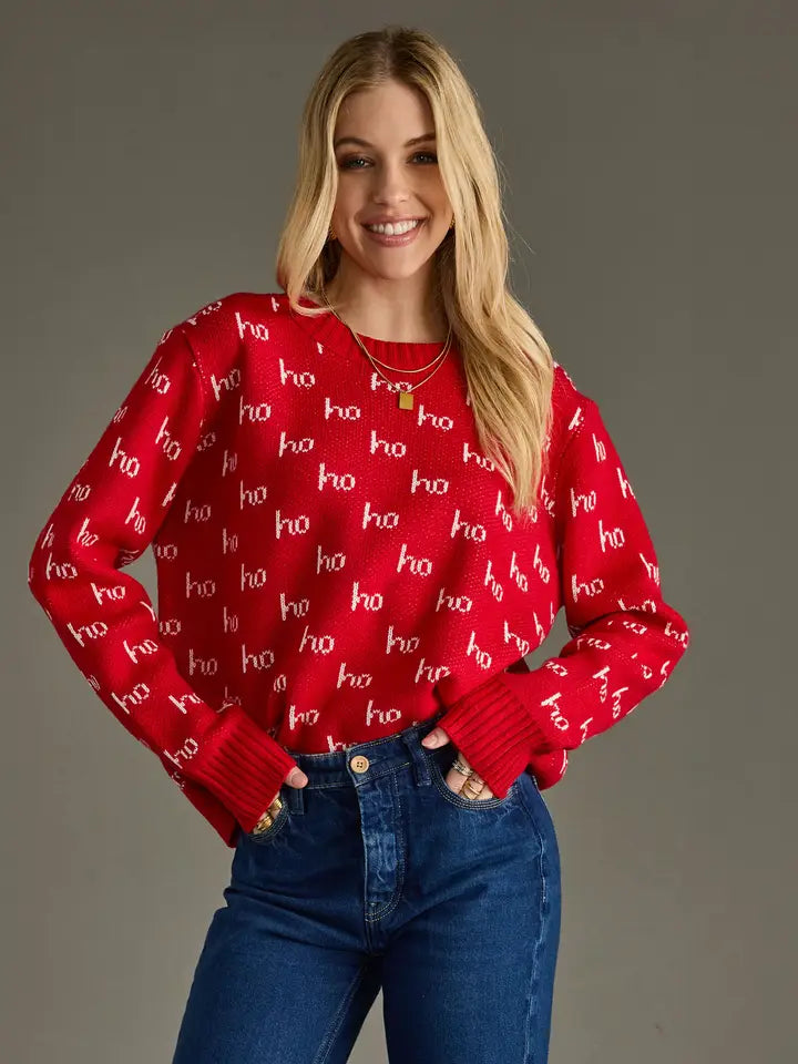 Ho Ho Ho Sweater Red