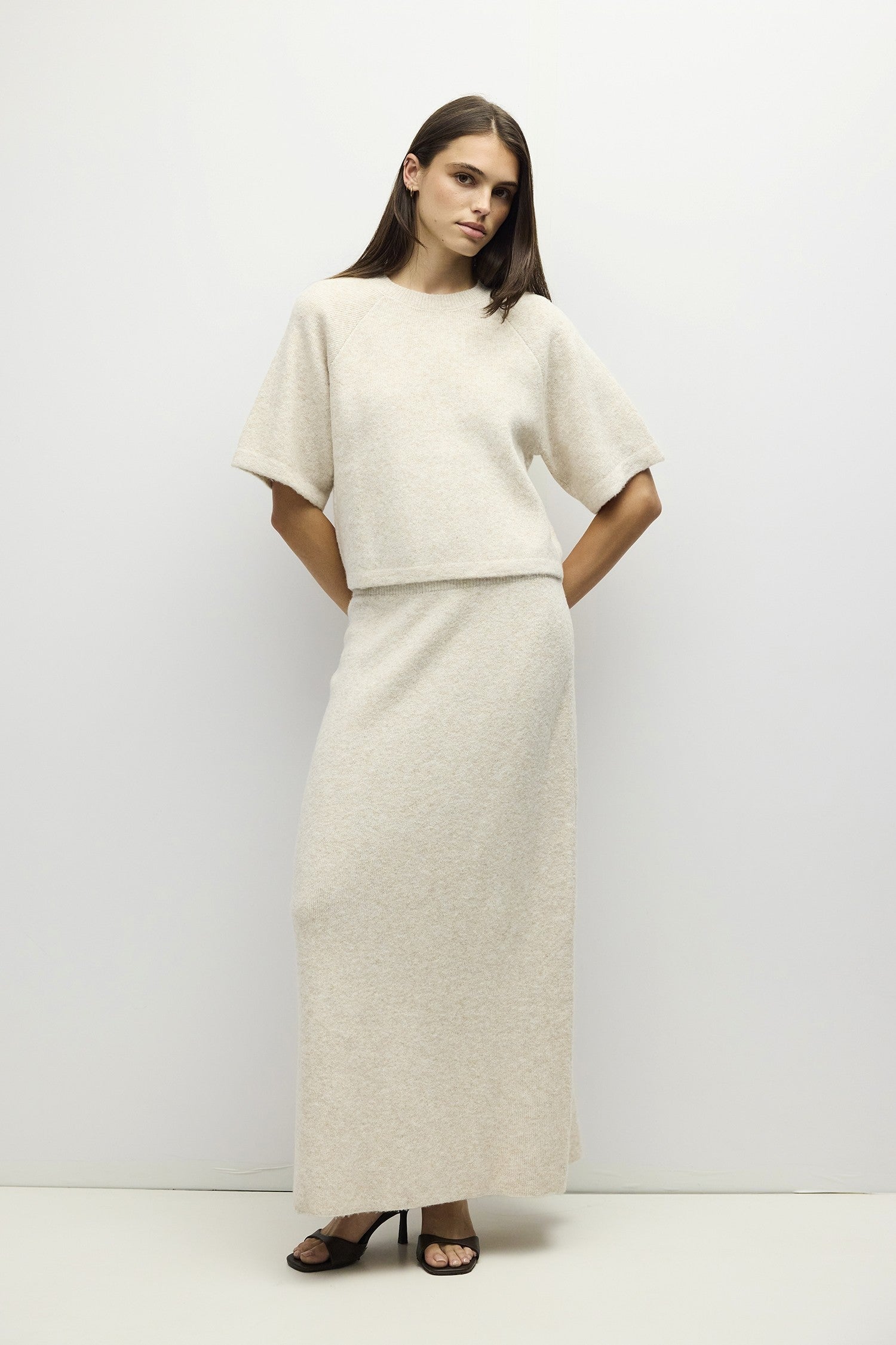 Danica Brushed Knit Top Cream