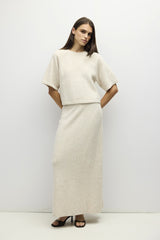 Danica Brushed Knit Top Cream