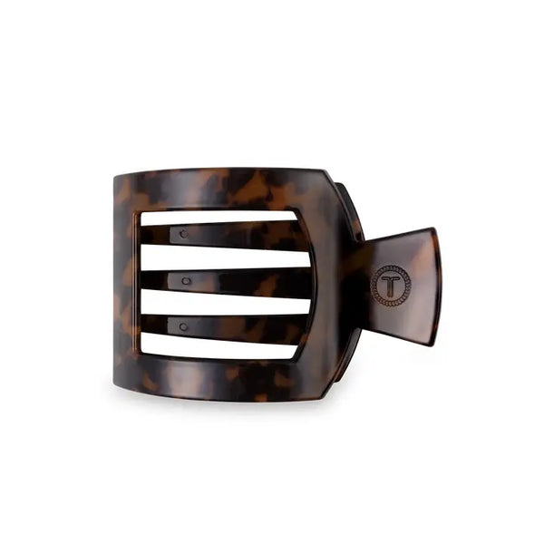 Teleties Medium Flat Square Hair Clip Tortoise